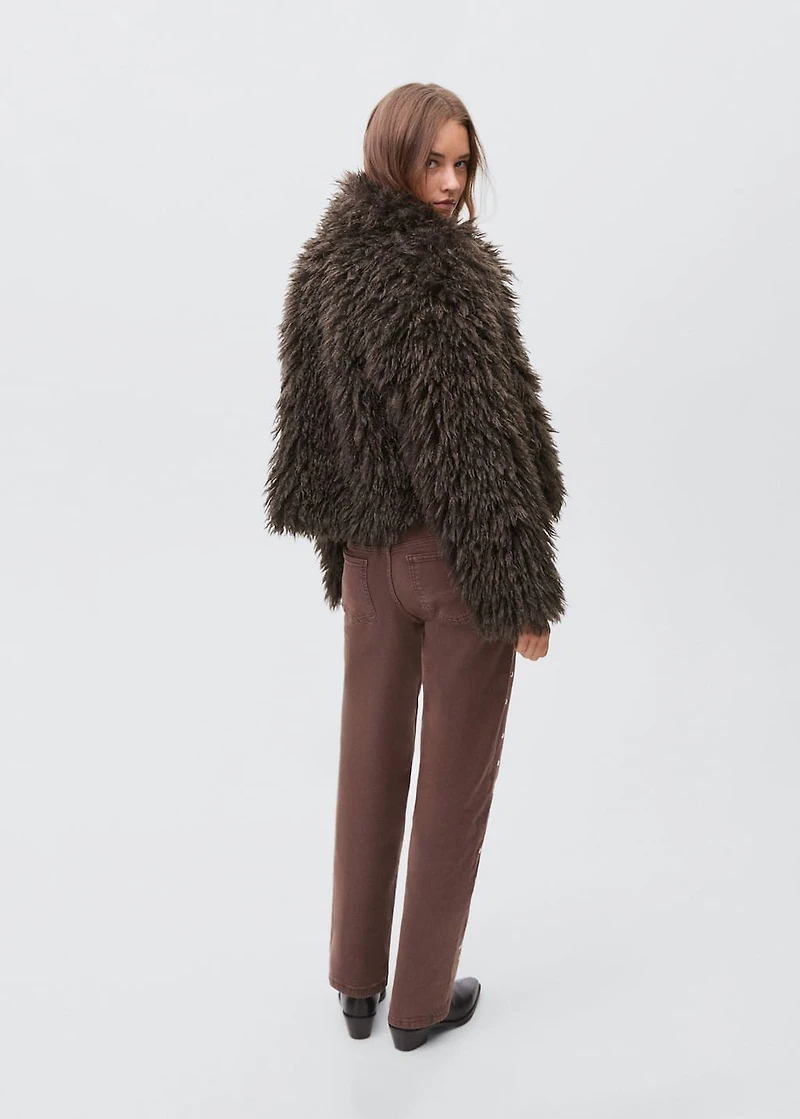 Short fur effect coat