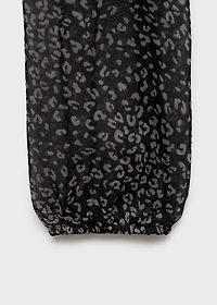 Asymmetrical leopard-print blouse