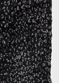 Asymmetrical leopard-print blouse