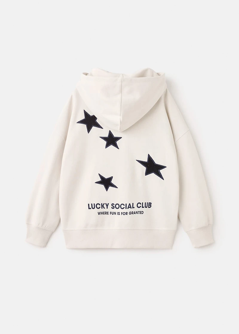 Printed cotton sweatshirt