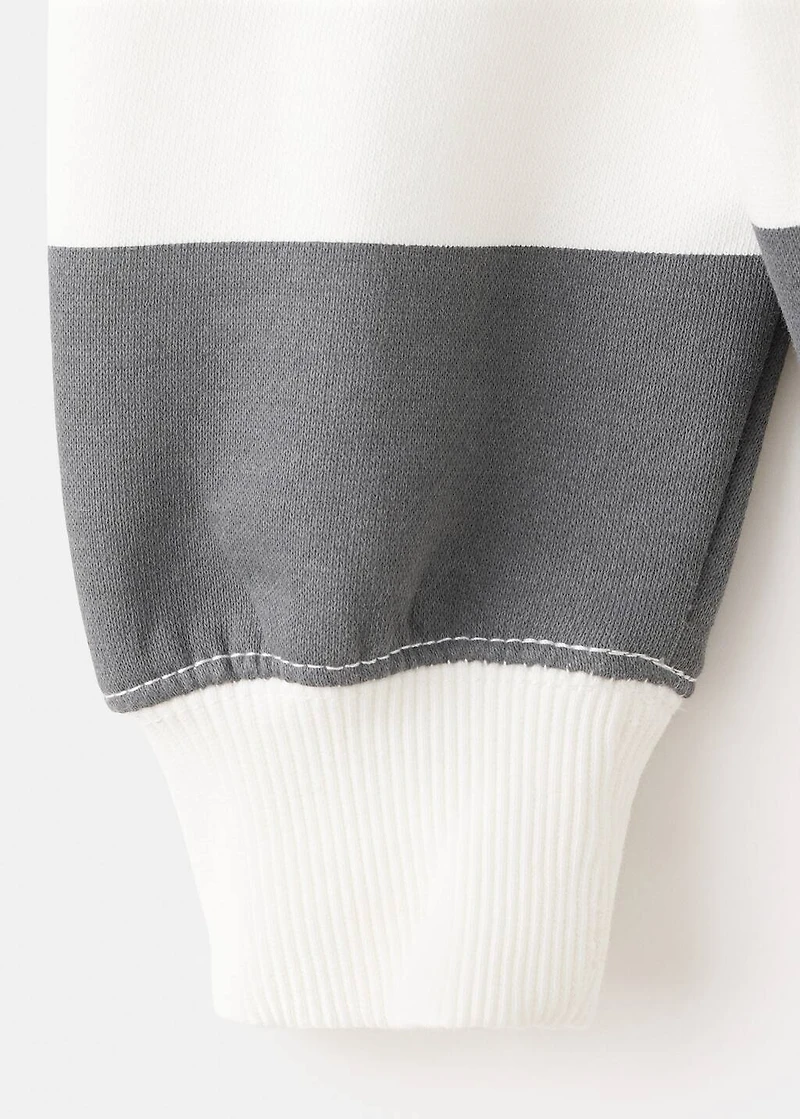 Striped cotton-blend sweatshirt