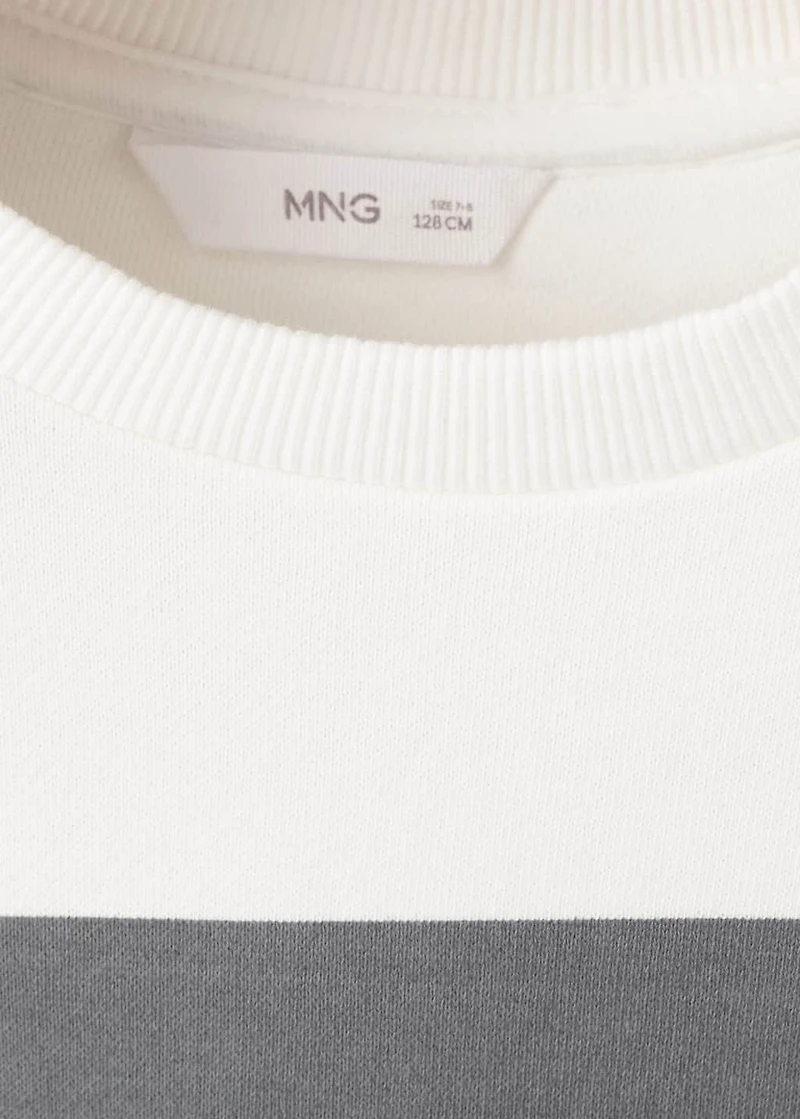 Striped cotton-blend sweatshirt