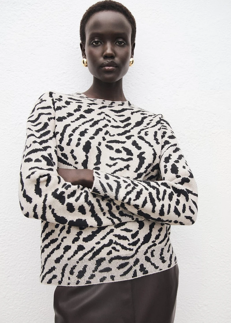 Animal print sweater