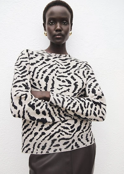 Animal print sweater