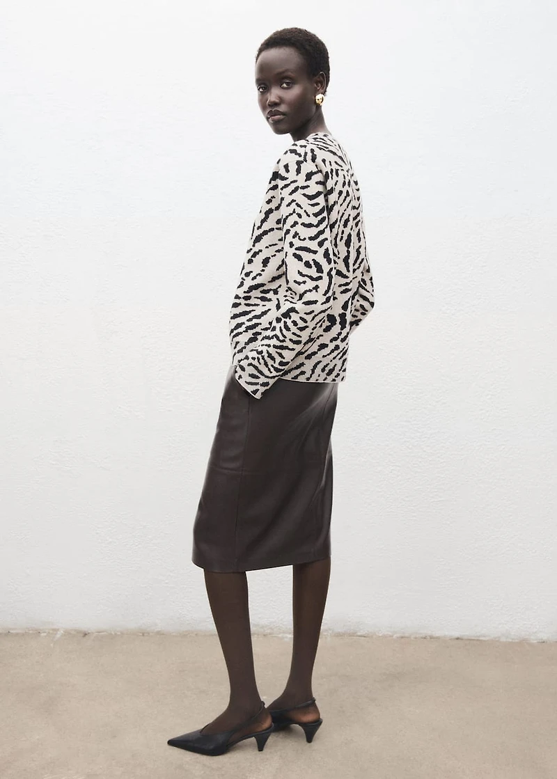 Animal print sweater