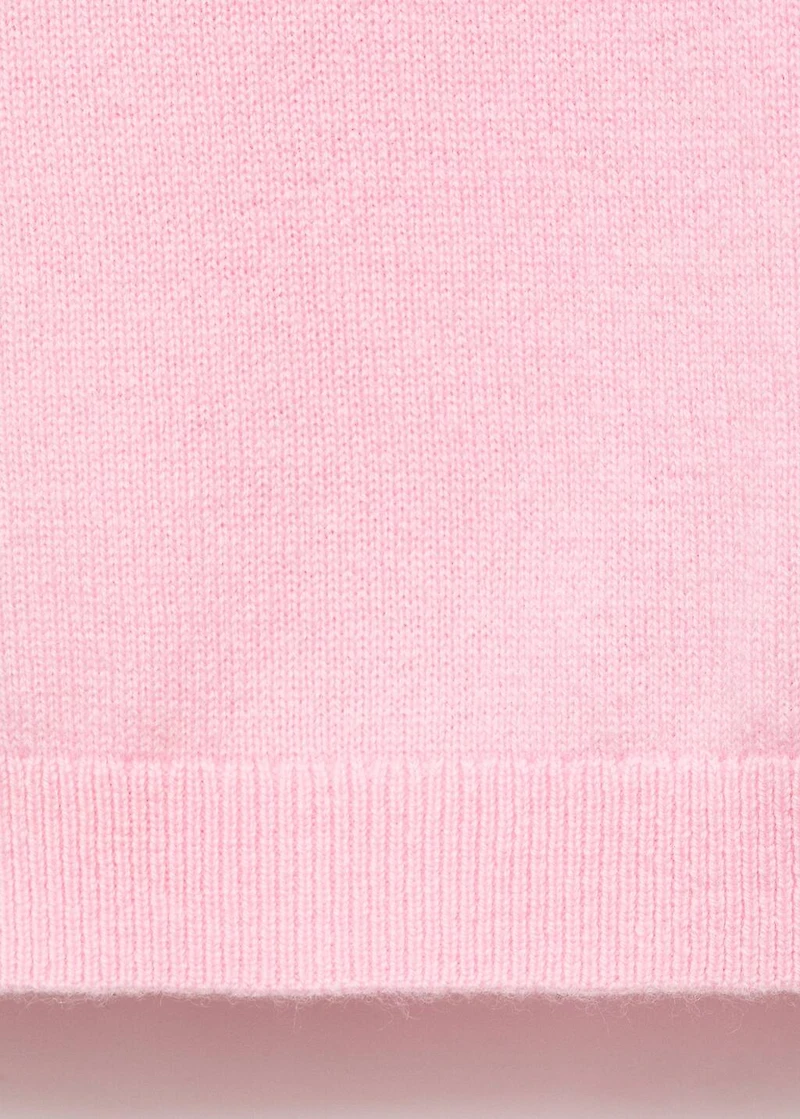 Short-sleeved wool sweater