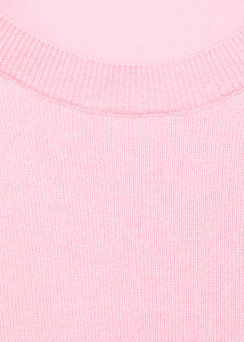 Short-sleeved wool sweater