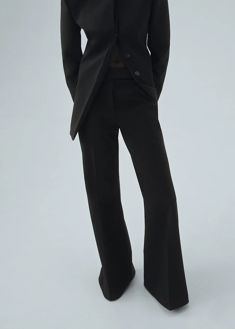 Straight-fit suit pants