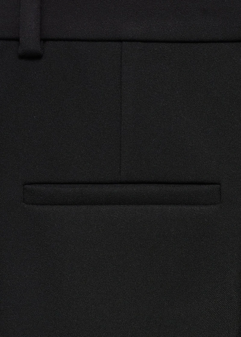 Straight-fit suit pants
