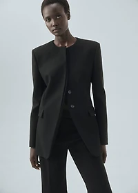 Straight-fit suit pants