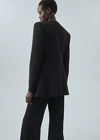 Straight-fit suit pants