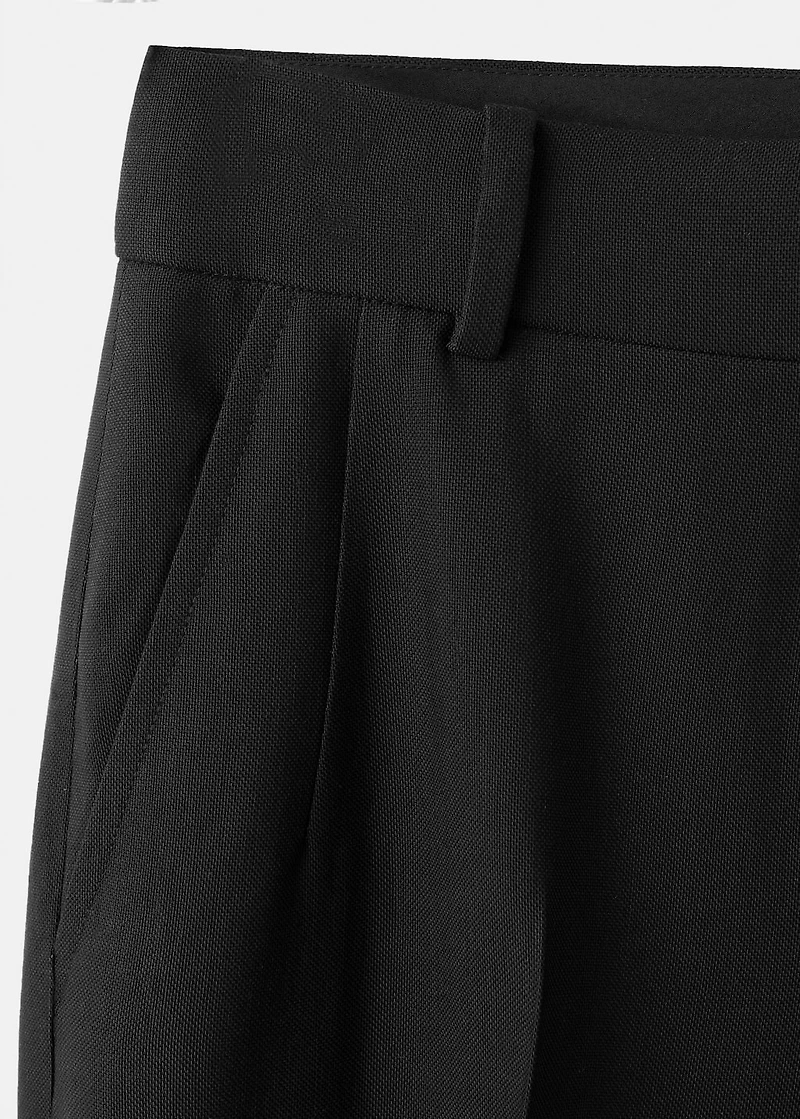 Straight-fit suit pants