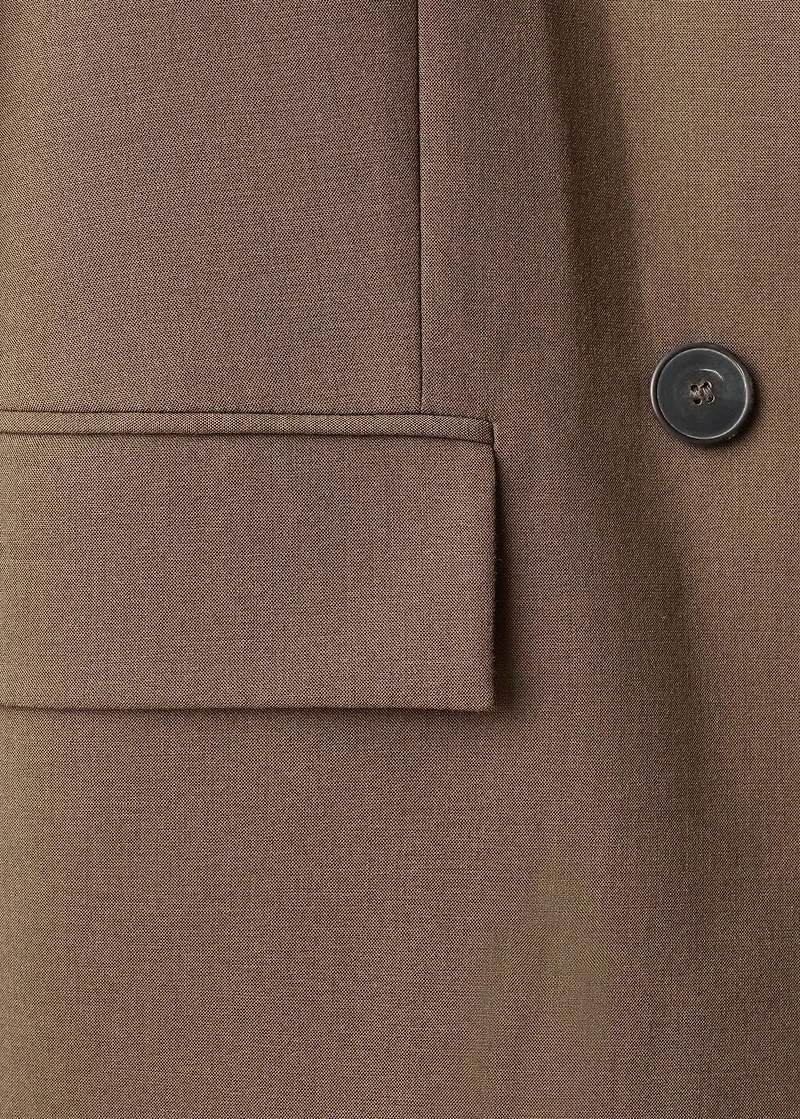 Double-breasted suit blazer