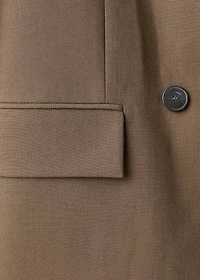 Double-breasted suit blazer