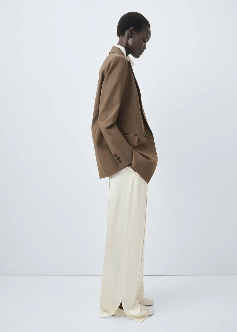 Double-breasted suit blazer