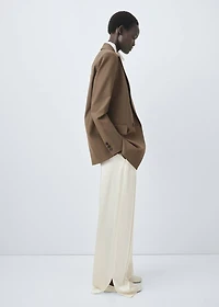 Double-breasted suit blazer