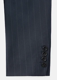 Double-breasted pinstripe blazer