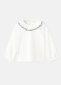 Cotton t-shirt with embroidered stars