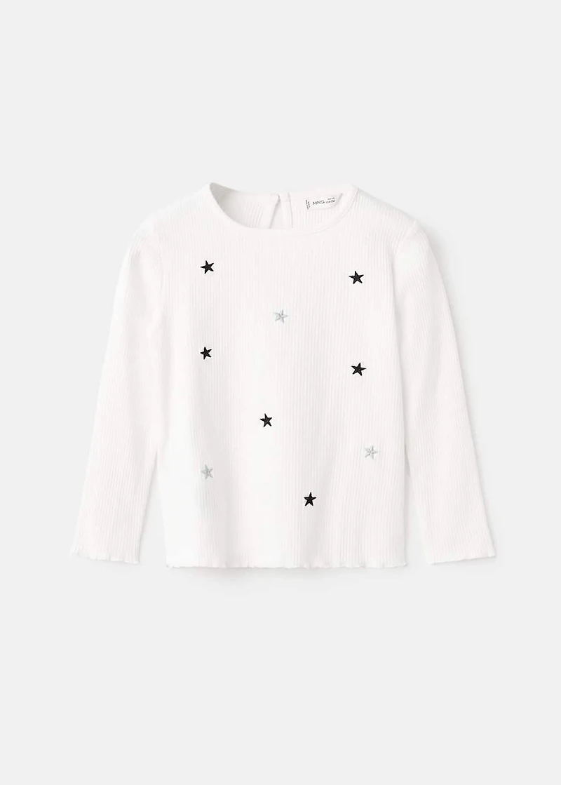 Embroidered stars T-shirt