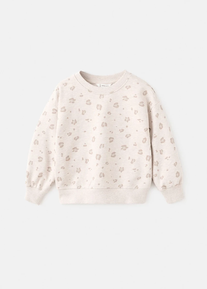 Leopard cotton sweatshirt