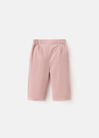 Pleated corduroy pants