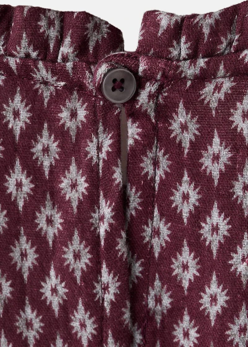 Printed ruffle dress