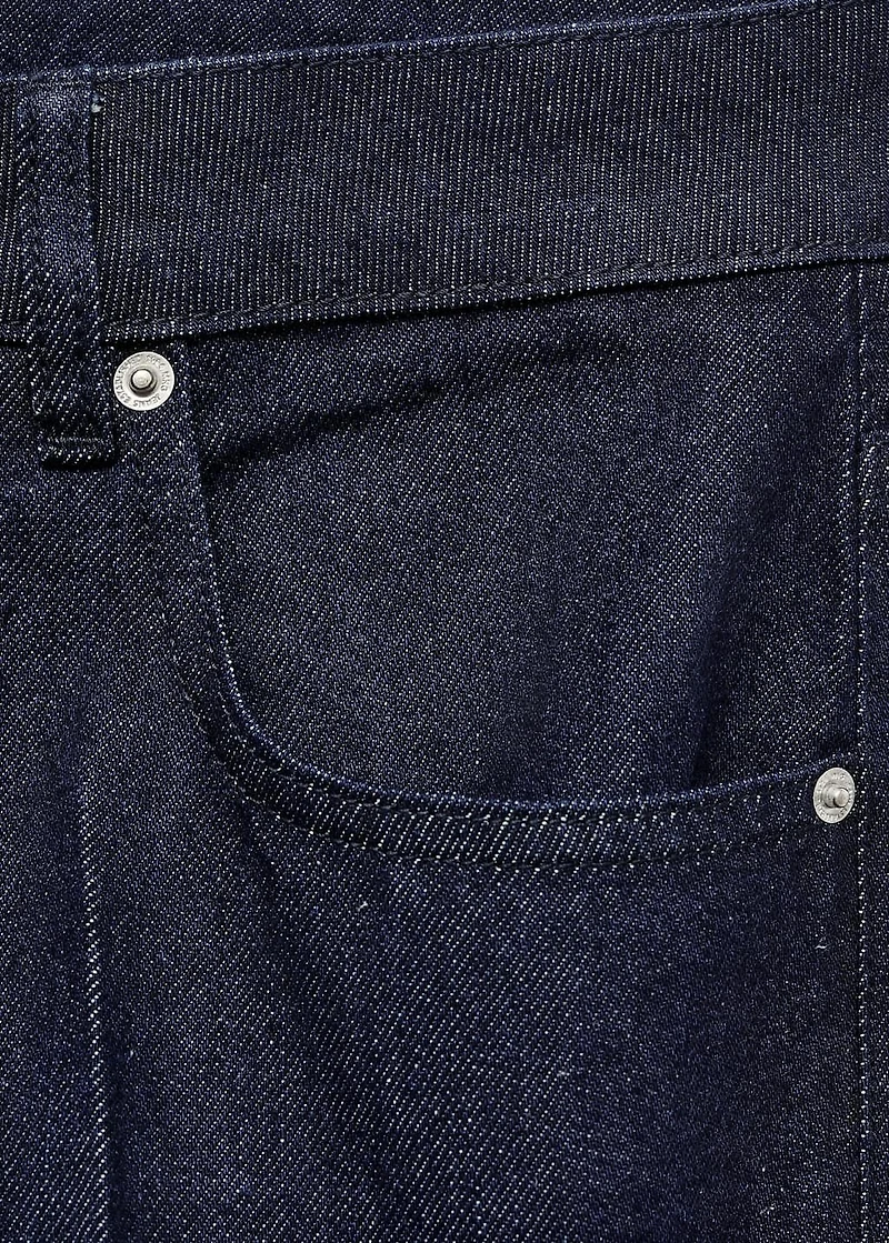 Low-rise straight-leg jeans with buttons