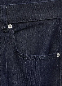 Low-rise straight-leg jeans with buttons