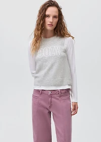 Embroidered knitted vest