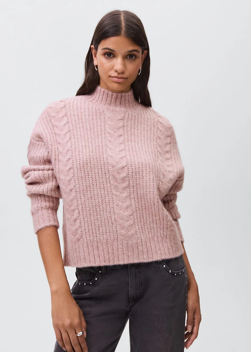 Textured knit sweater