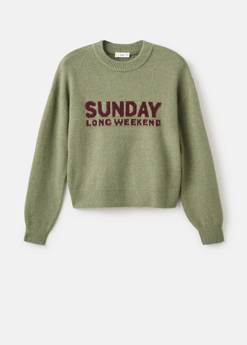 Knit embroidered sweater