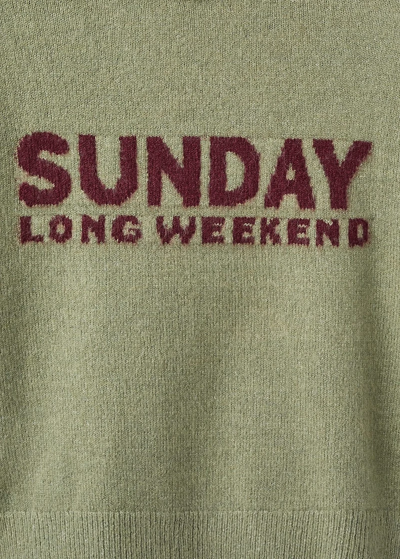 Knit embroidered sweater