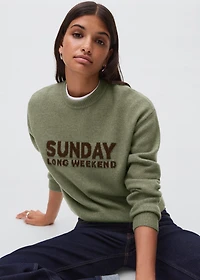 Knit embroidered sweater