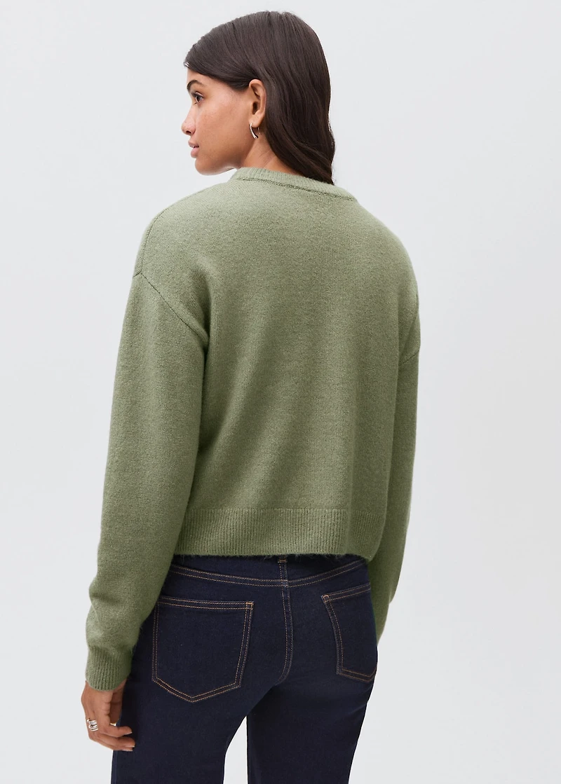 Knit embroidered sweater