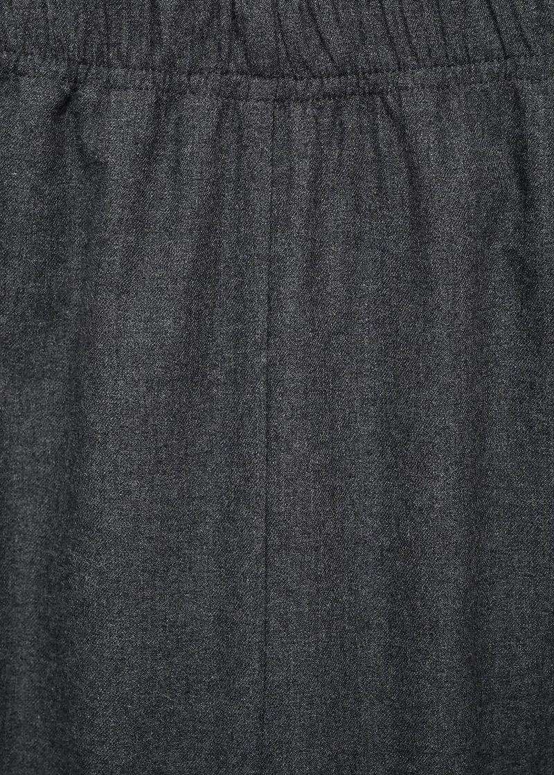 Cotton flannel trousers with contrast piping