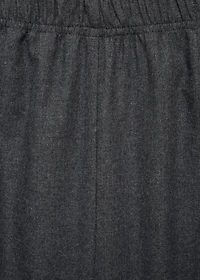 Cotton flannel trousers with contrast piping