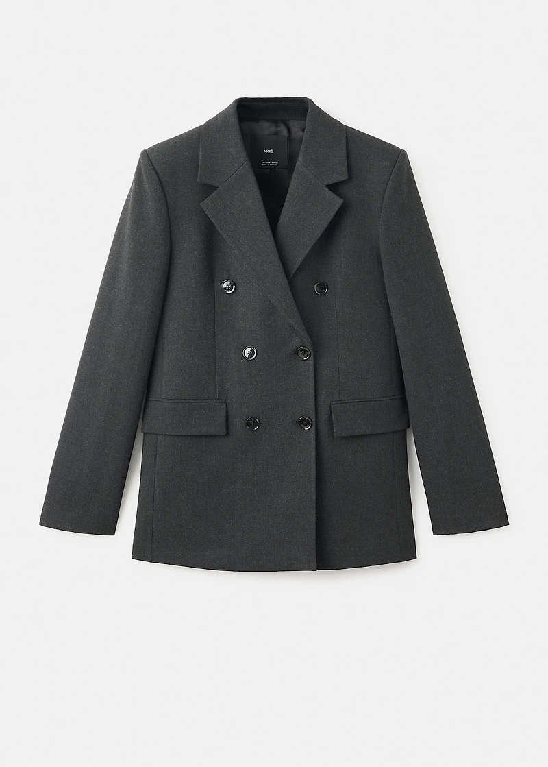 Double-breasted suit blazer