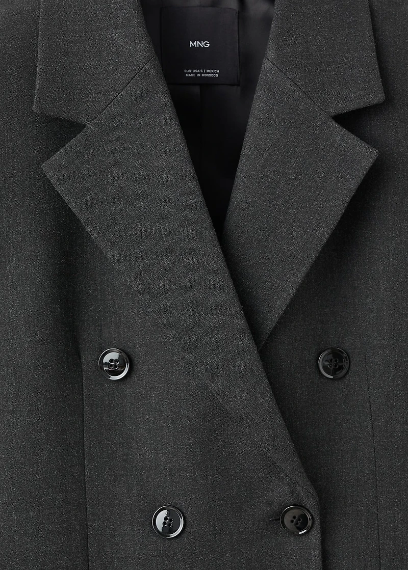 Double-breasted suit blazer