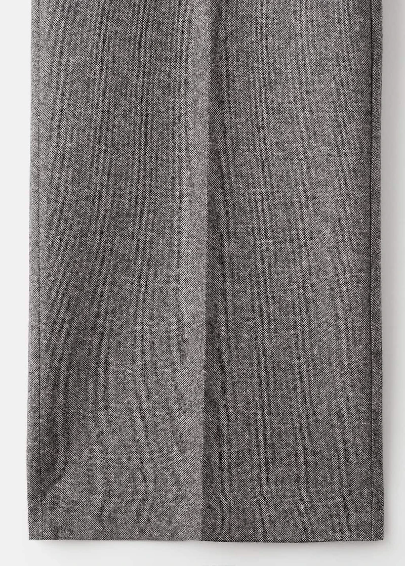 Straight wool-blend suit pants