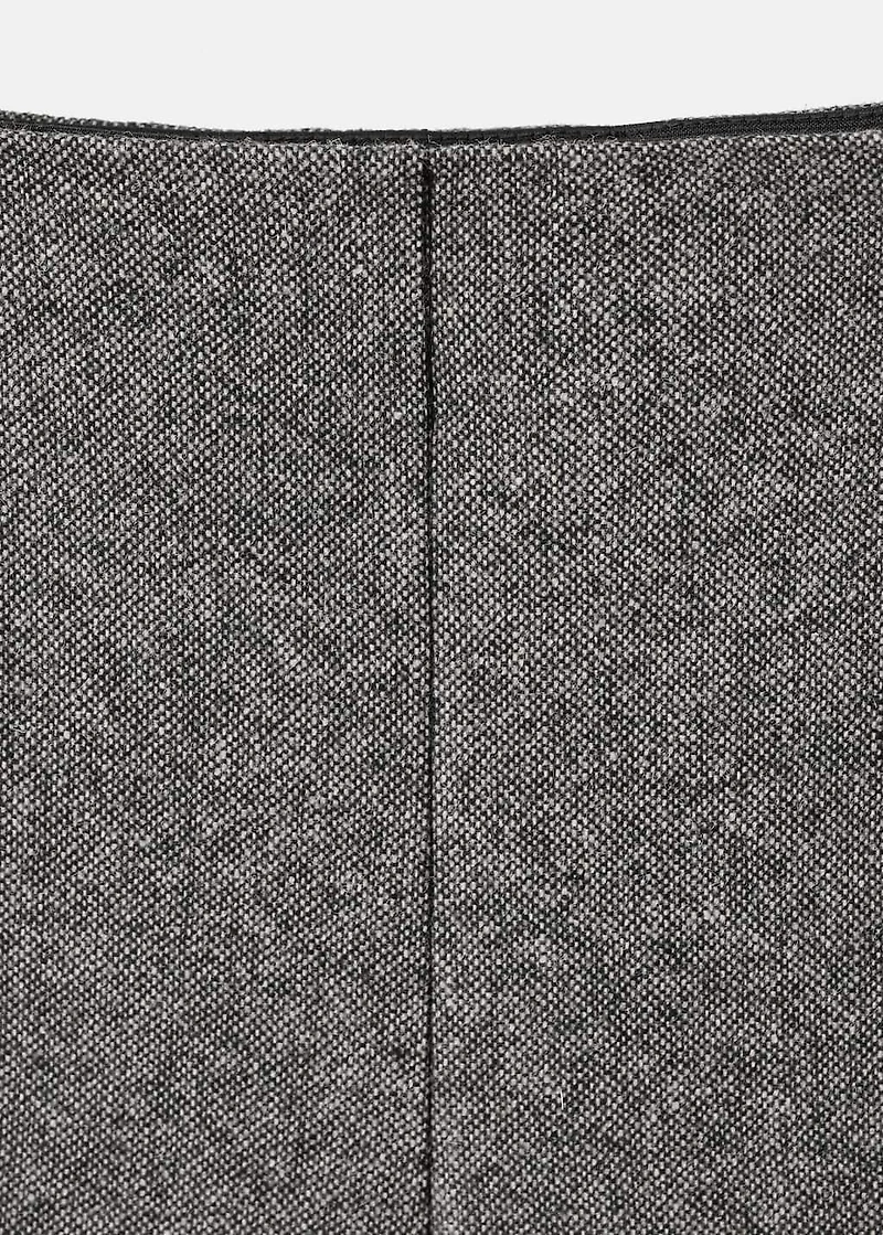 Straight wool-blend suit pants