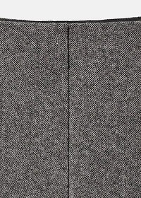 Straight wool-blend suit pants