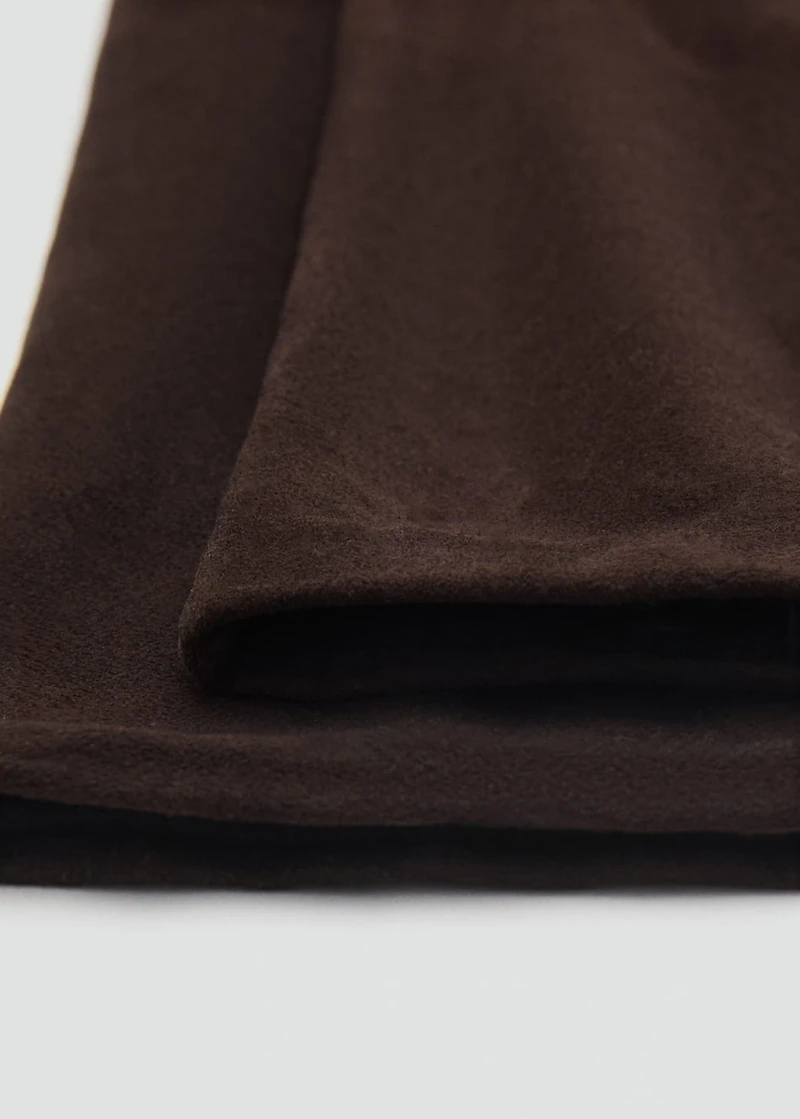Long leather suede gloves