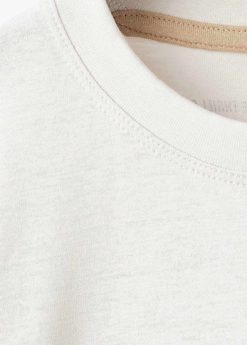 Embroidered printed T-shirt