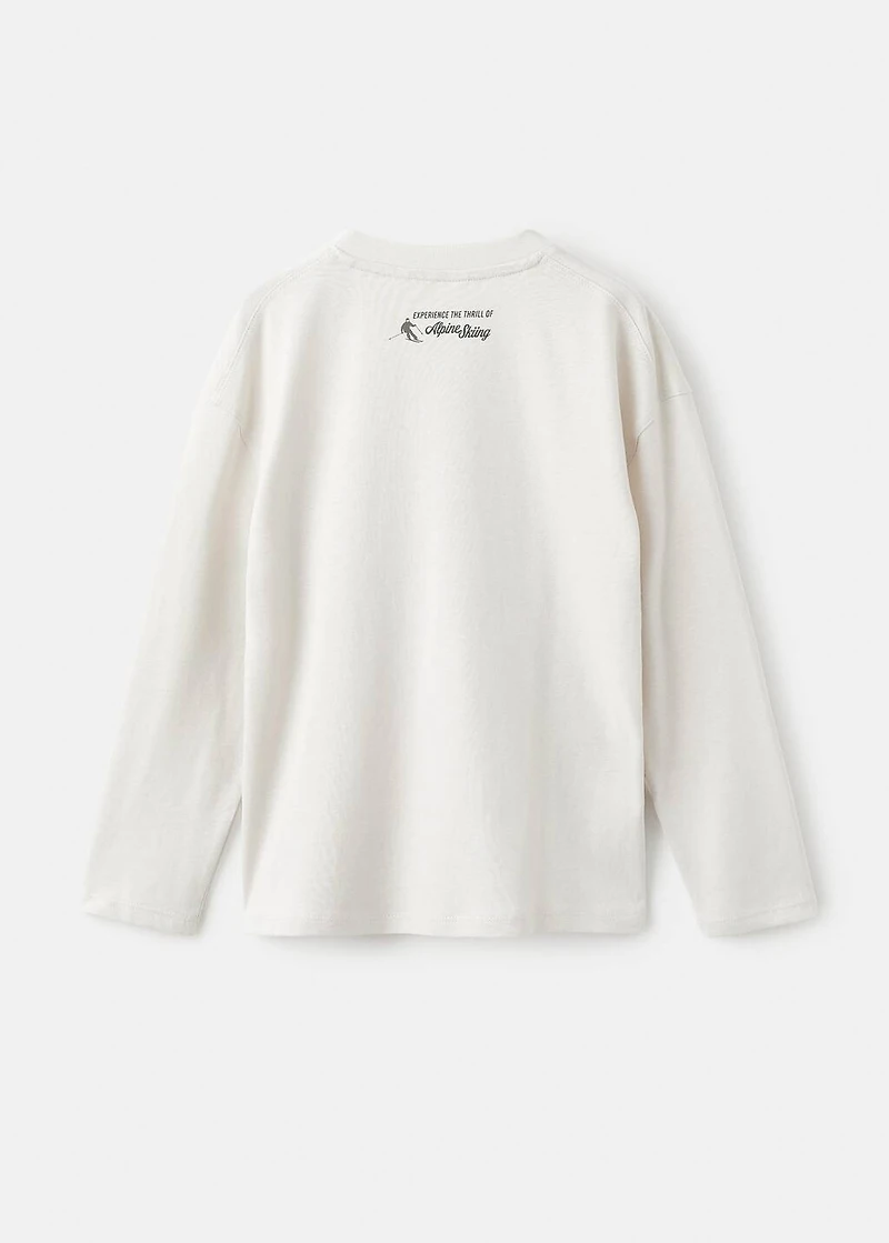 Embroidered printed T-shirt