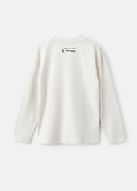 Embroidered printed T-shirt