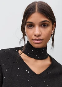 Knit paillette sweater