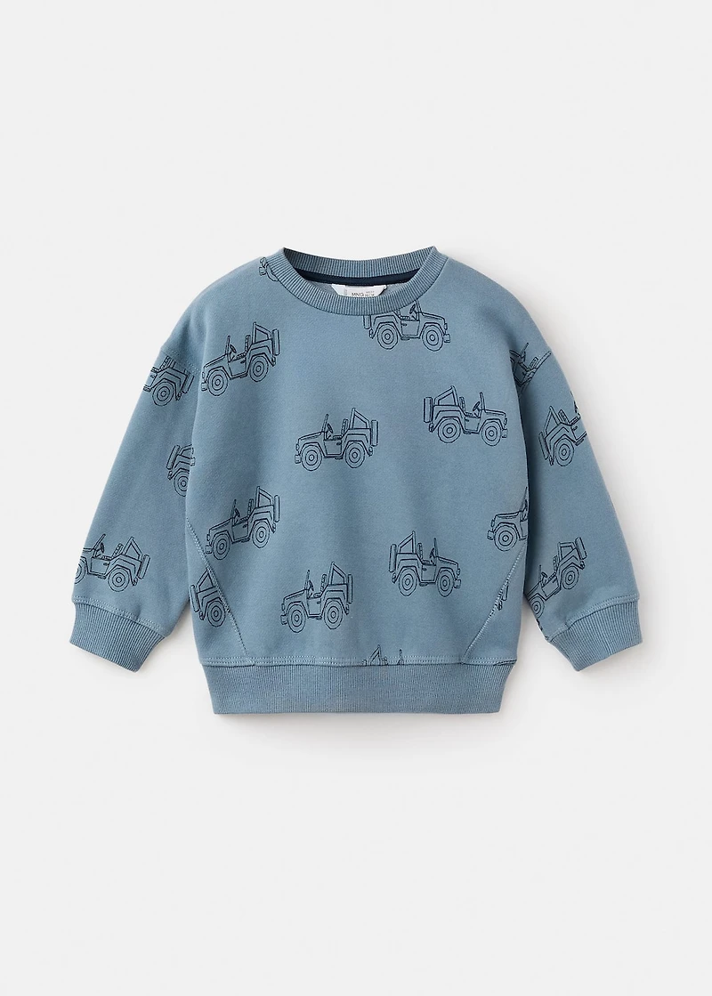 Printed cotton sweatshirt
