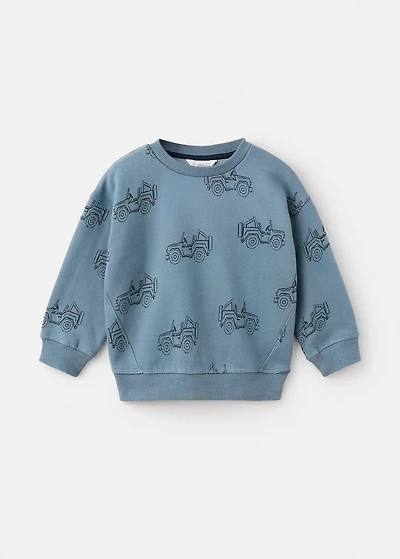 Printed cotton sweatshirt