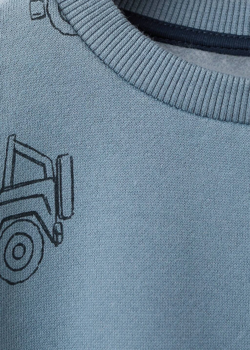 Printed cotton sweatshirt