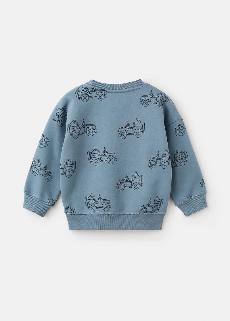 Printed cotton sweatshirt